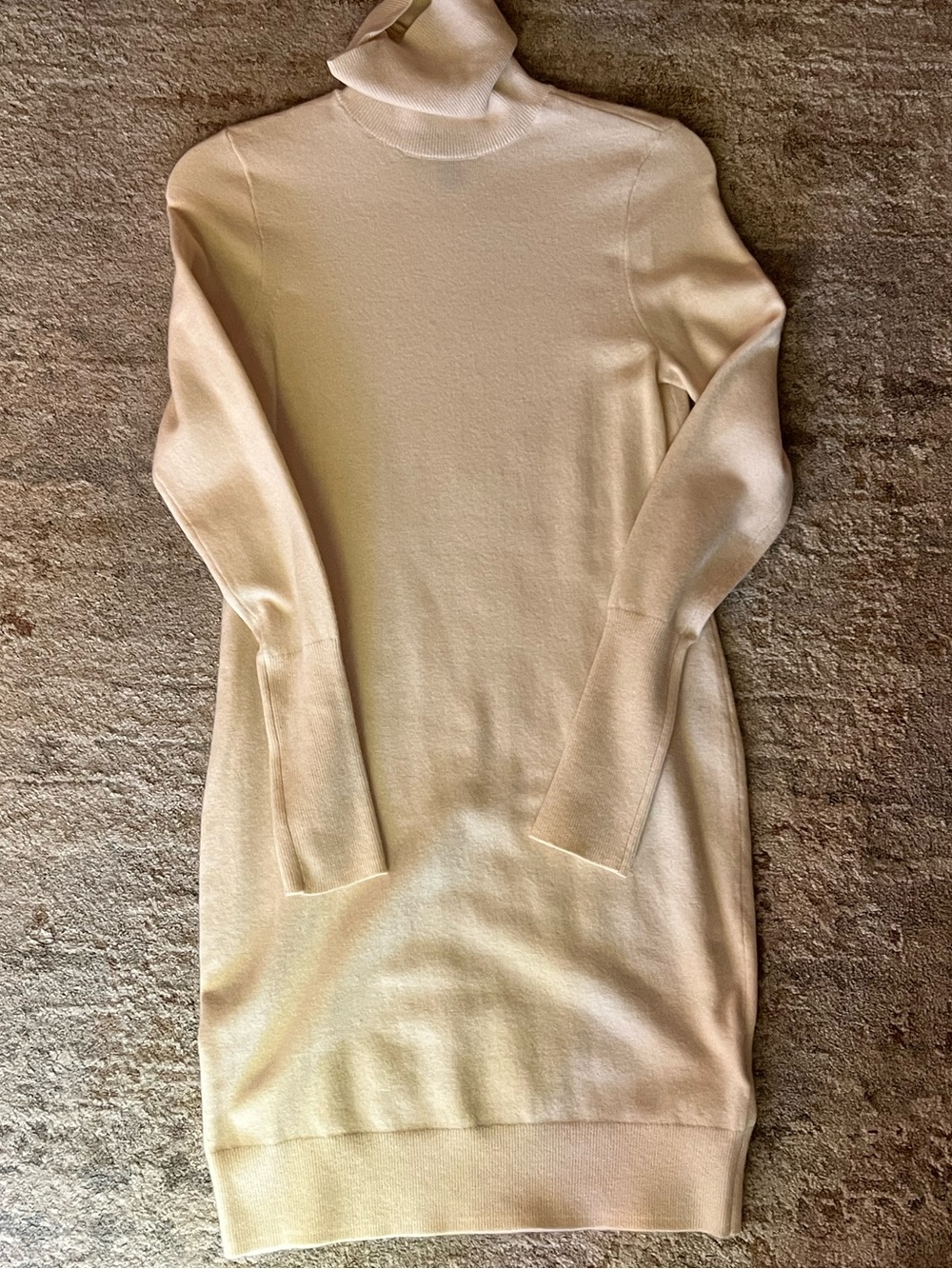 Express Cream Turtleneck Sweater Dress - Women